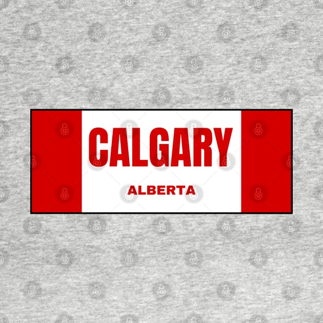 Calgary City in Canadian Flag Colors by aybe7elf